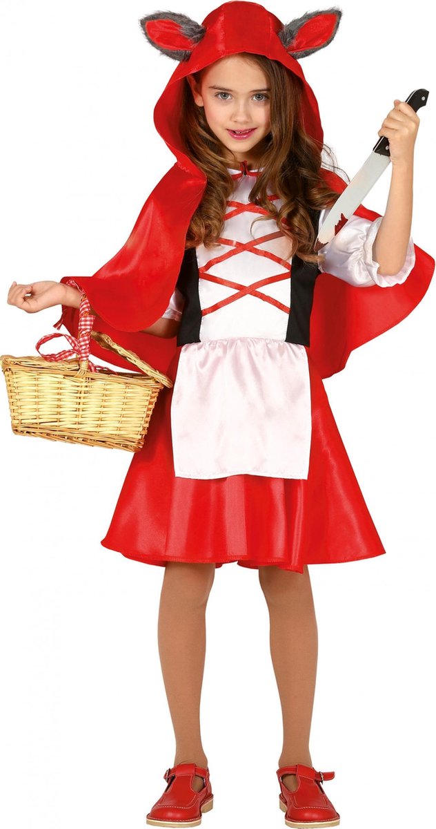 Fiestas Guirca - Wolf Riding Hood meisje (10-12 jaar) - Halloween Kostuum voor kinderen - Halloween - Halloween kostuum meisjes