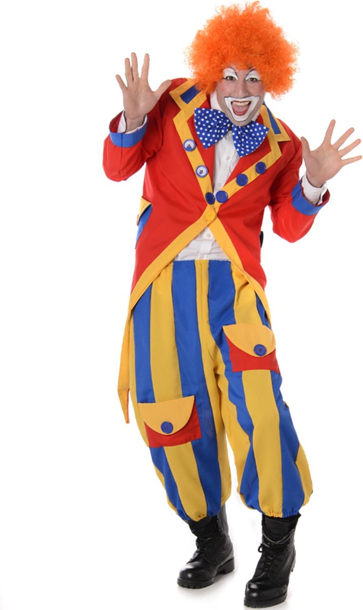 Karnival Costumes Clown Kostuum Halloween Kostuum Heren Halloween Kostuum Volwassenen Carnavalskleding Heren Carnaval - Polyester - Maat M - 4-Delig Broek/Jas/Strik/Pruik