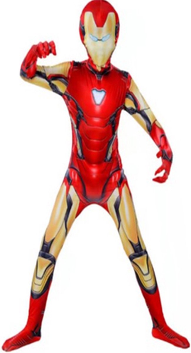 Super hero Marvel Ironman verkleedkostuum voor kinderen - maat XXL 140-150 cm - Carnaval, Halloween en verjaardag pak kids suit