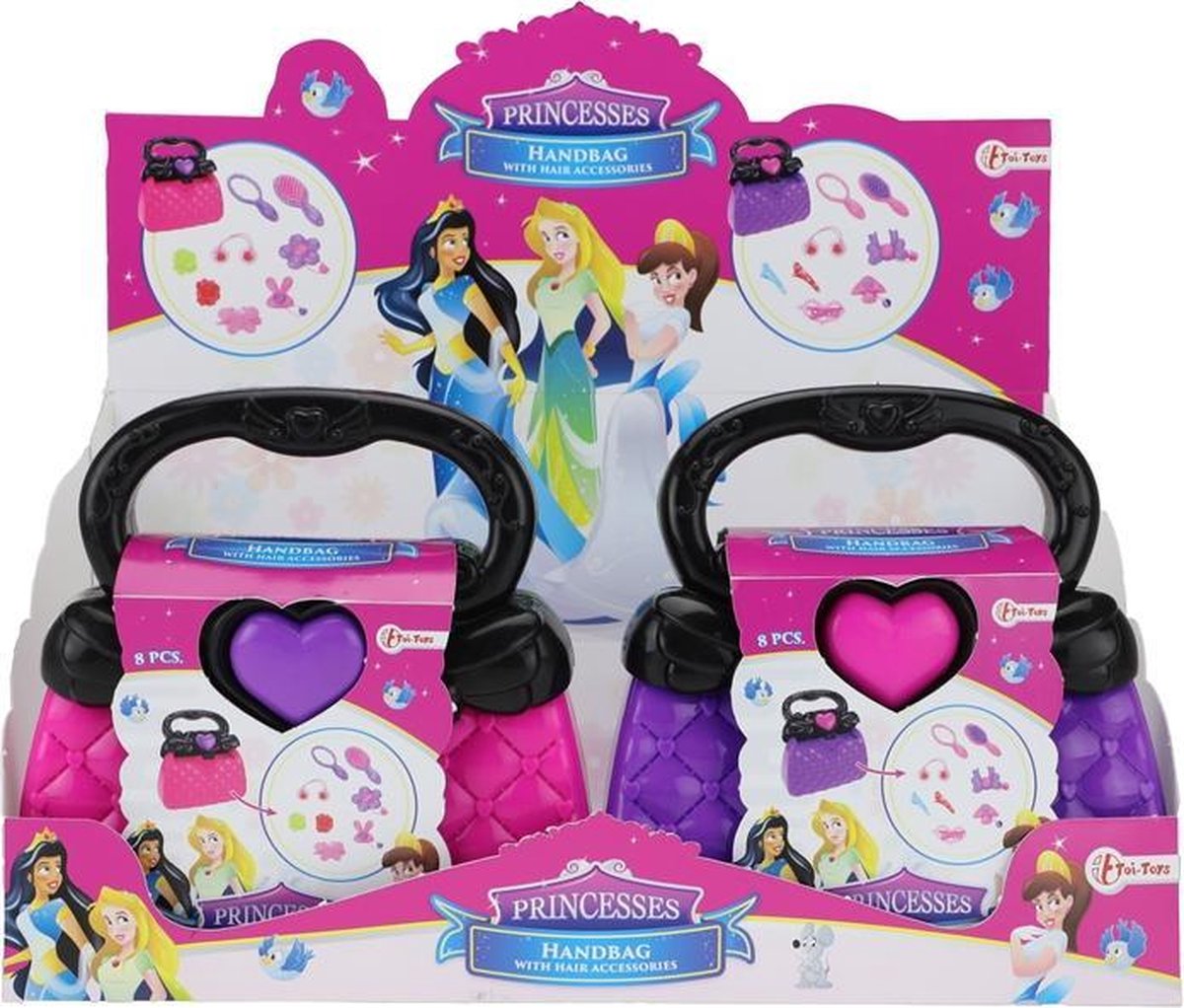 Toi-toys Prinessen Handtas Met Haaraccessoires Roze 9-delig