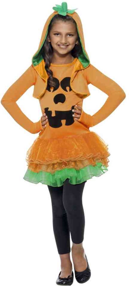 Verkleedkostuum voor meisjes pompoen met tutu Halloween kleding - Kinderkostuums - 122/134