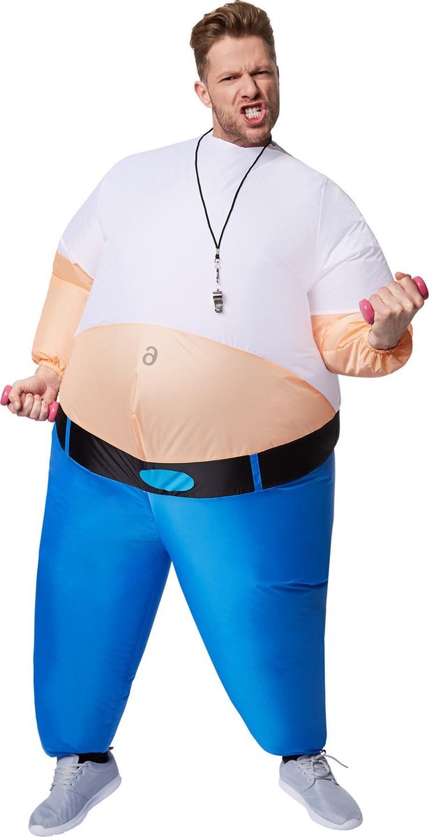 dressforfun - Zelfopblaasbaar kostuum personal trainer - verkleedkleding kostuum halloween verkleden feestkleding carnavalskleding carnaval feestkledij partykleding - 301316