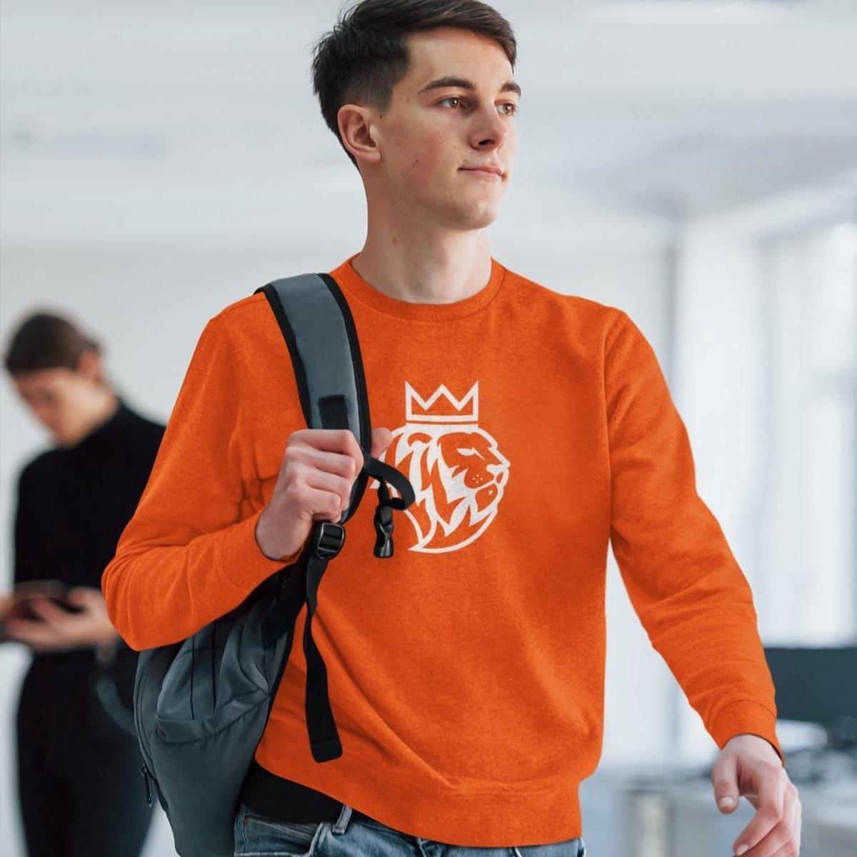 Oranje EK WK Koningsdag Trui De Leeuw (MAAT 3XL - UNISEKS FIT) | Oranje kleding / sweaters | WK Feestkleding