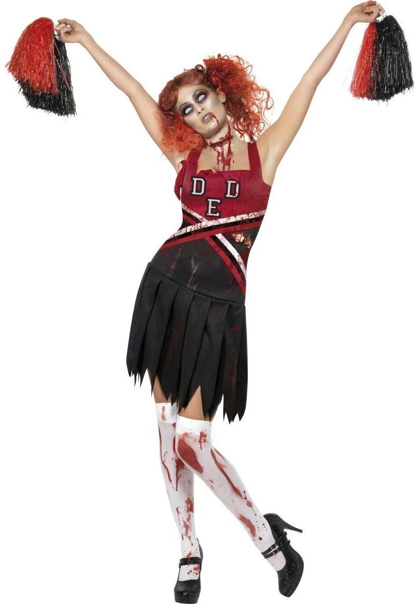 Zombie Cheerleader kostuum voor dames Halloween outfit - Verkleedkleding - Large