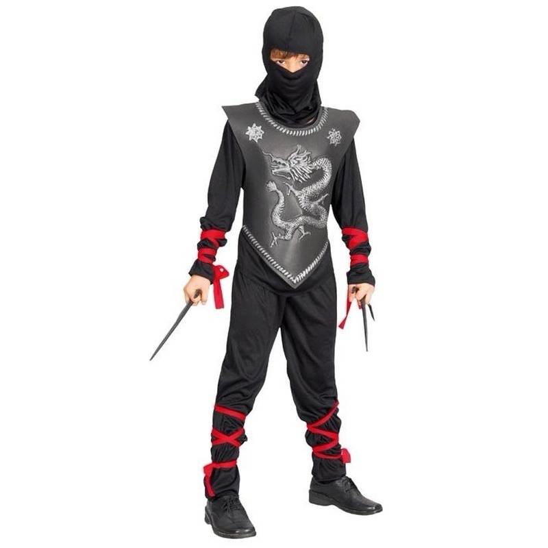 Carnaval ninja kostuum kind 110-122 (4-6 jaar) -