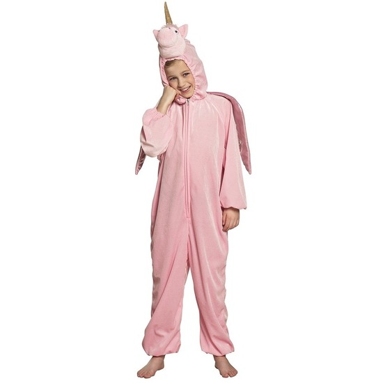 Eenhoorn onesie voor kinderen roze 116 -