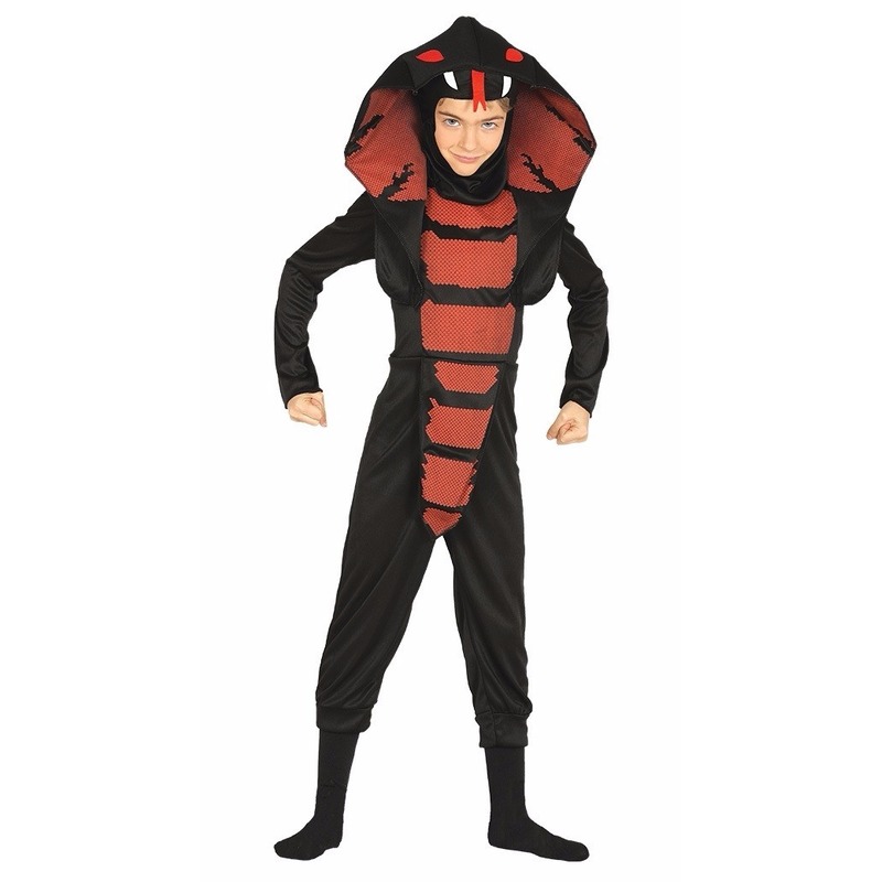 Halloween jongens verkleedkleding Cobra slang 10-12 jaar (140-152) -