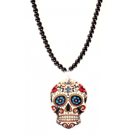 Halloween verkleed Parelketting sugar skull - Day of the death -