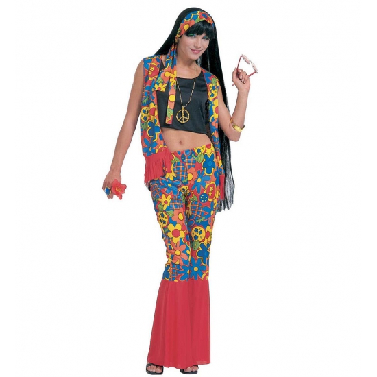 Hippie flower power kleding vrouwen 36 (S) -