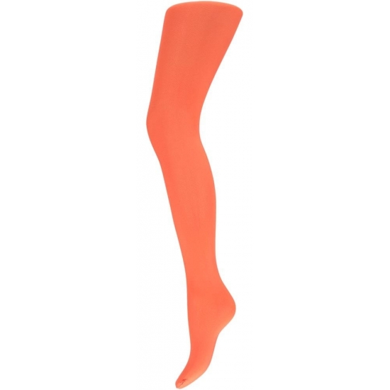 Microfiber dames panty fluor oranje L/XL -