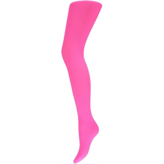 Microfiber dames panty fluor roze L/XL -