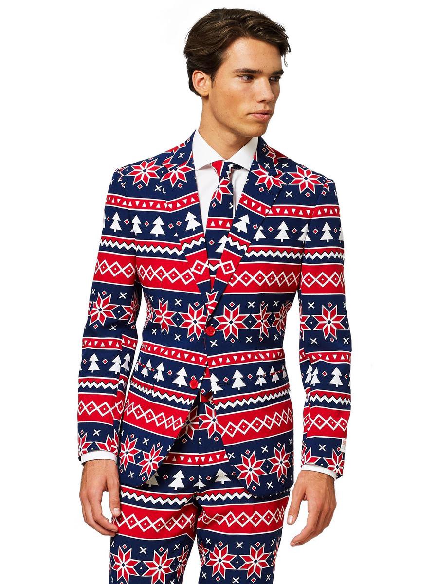 OppoSuits Nordic Noel - Mannen Kostuum - Gekleurd - Kerst - Maat 54