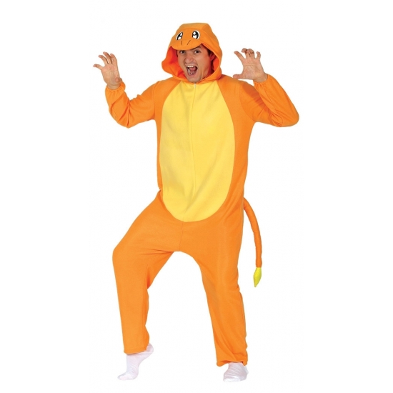 Oranje anime dier onesie M -