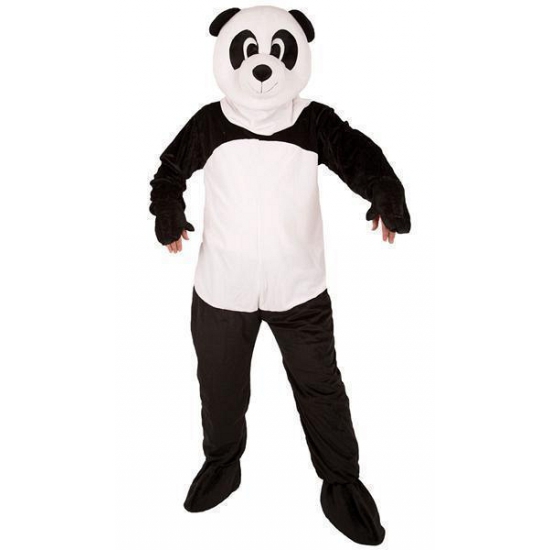 Panda beer kostuum met groot pluche masker One size -