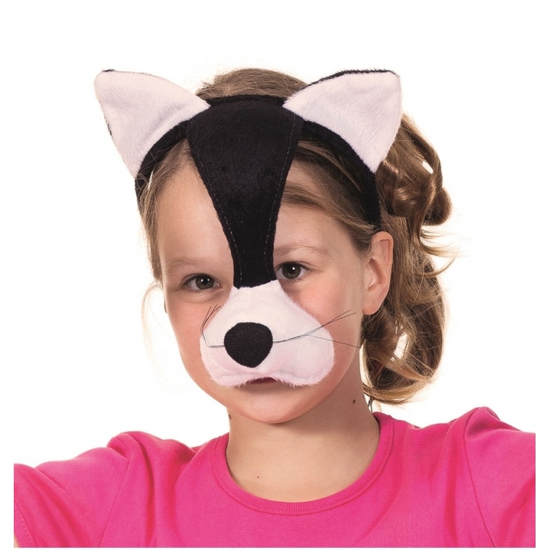 Pluche katten masker met geluid -