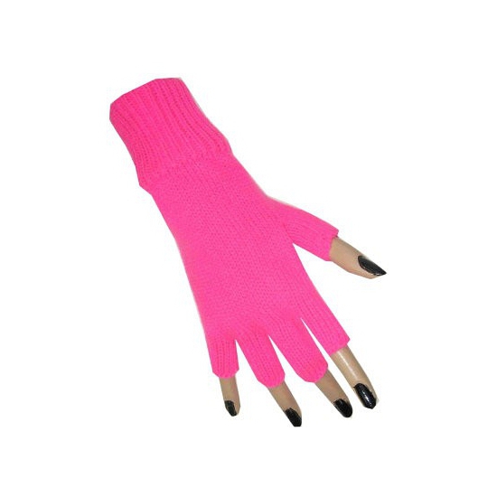 Roze handschoenen zonder vingers -