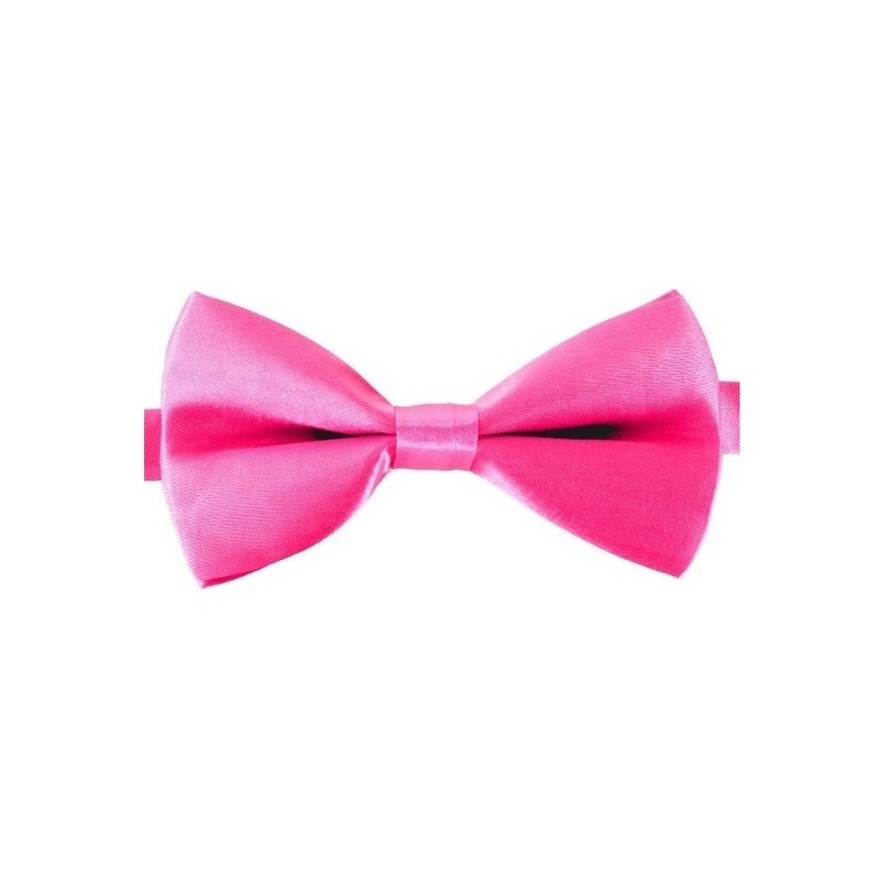 Roze verkleed vlinderstrikken/vlinderdassen 12 cm voor dames/heren -