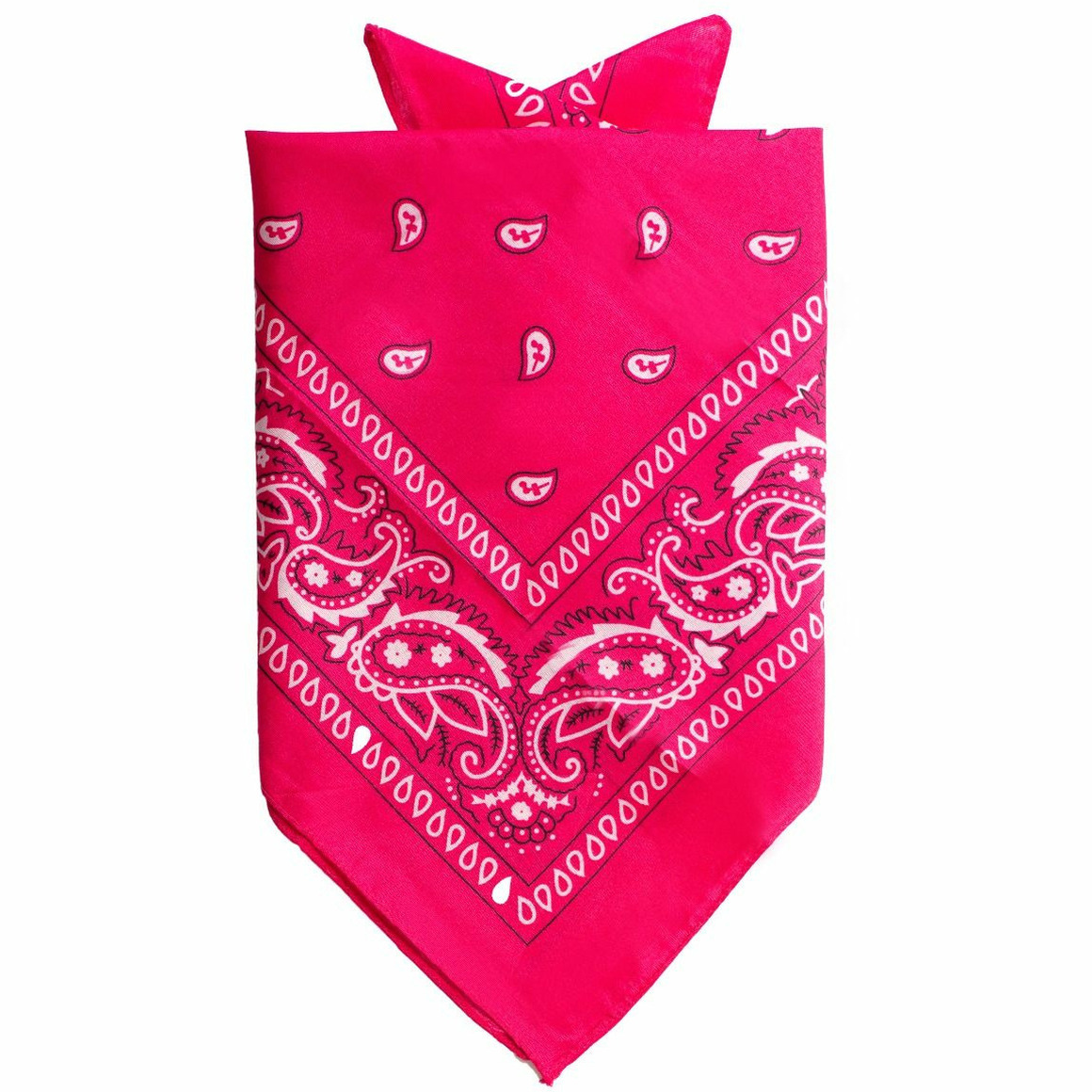 Traditionele bandana - roze - 52 x 55 cm -