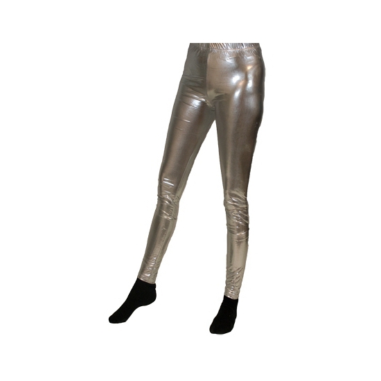 Zilveren legging voor dames L/XL -