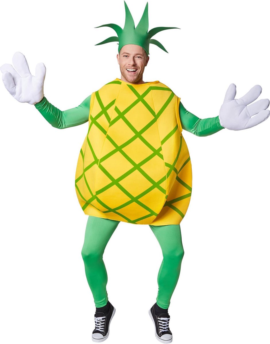 dressforfun - Kostuum ananas L - verkleedkleding kostuum halloween verkleden feestkleding carnavalskleding carnaval feestkledij partykleding - 301632