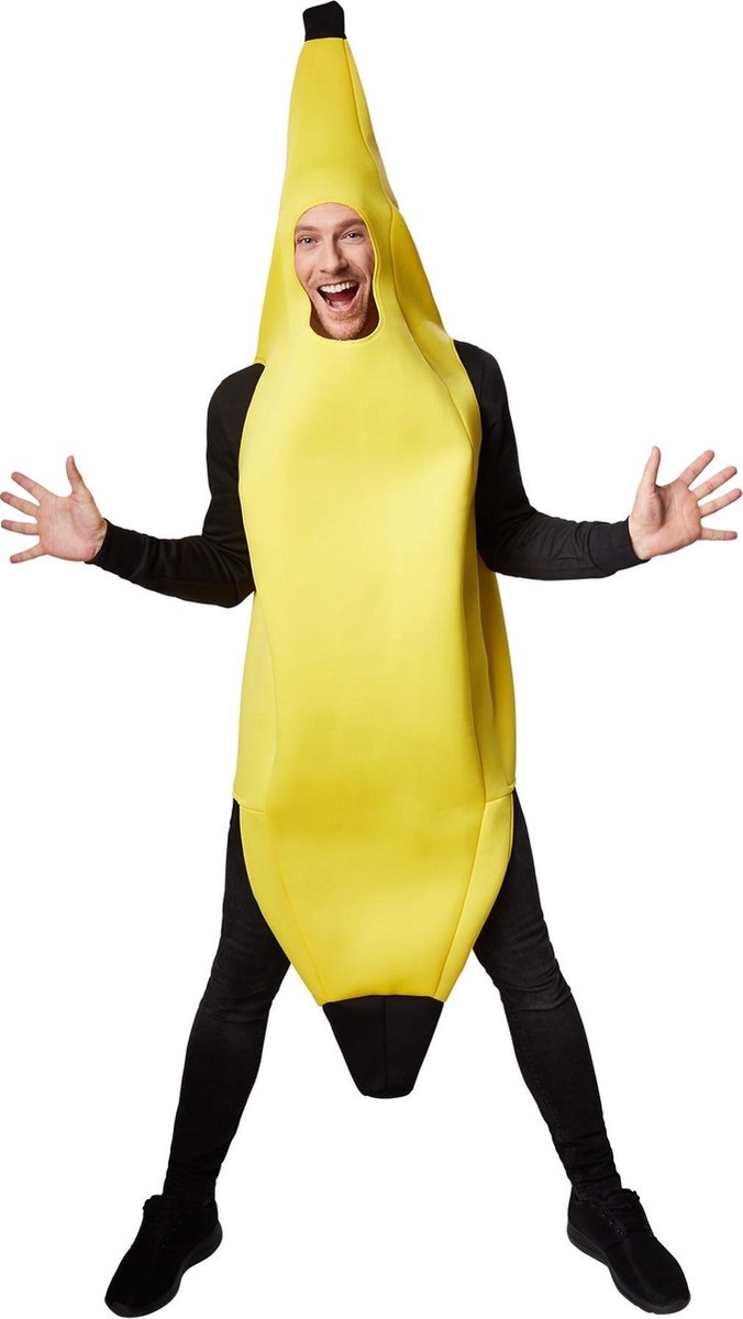 dressforfun - Kostuum banaan L - verkleedkleding kostuum halloween verkleden feestkleding carnavalskleding carnaval feestkledij partykleding - 301626