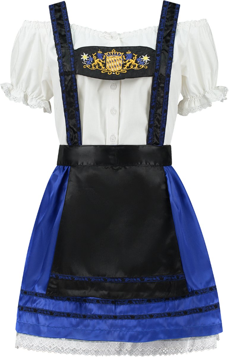 Dirndl Jurk - Dames - Oktoberfest & Tiroler - Cherry Roze-Zwart - Maat M - 38