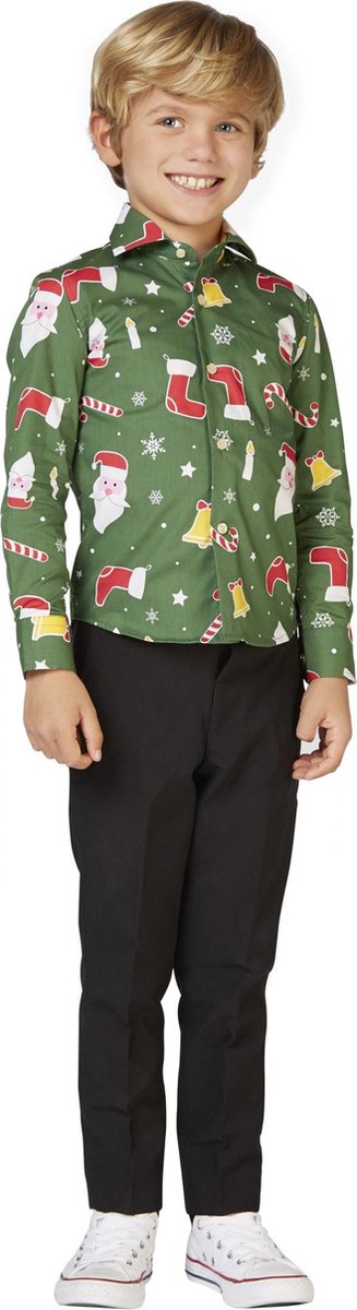 OppoSuits Santaboss - Kerst Overhemd - Kerst - Maat: 6 jaar