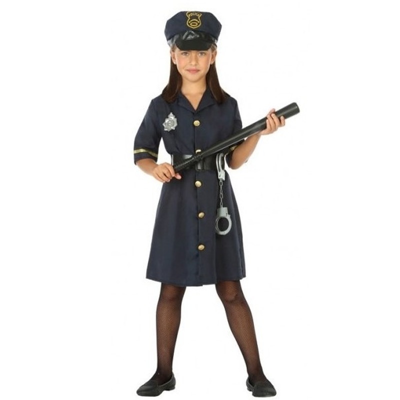 Politie agent uniform jurkje voor meisjes 116 -