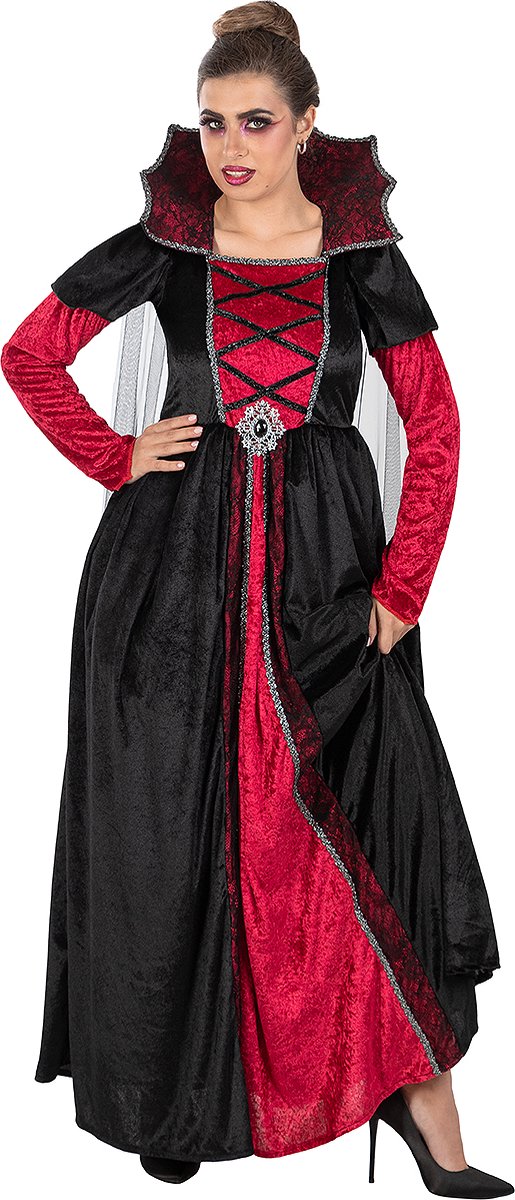 FUNIDELIA Vampier Kostuum Deluxe voor Vrouwen - Halloween Kostuum - Maat: S