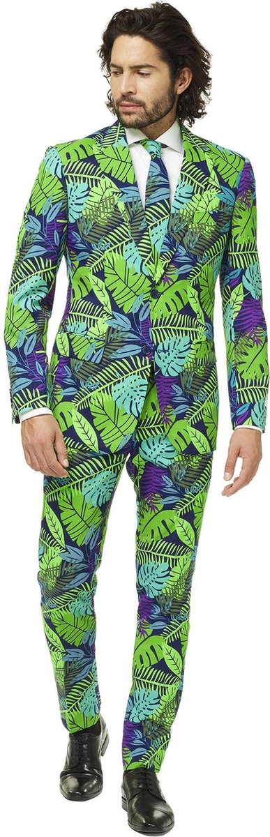 OppoSuits Juicy Jungle - Mannen Kostuum - Gekleurd - Feest - Maat 54