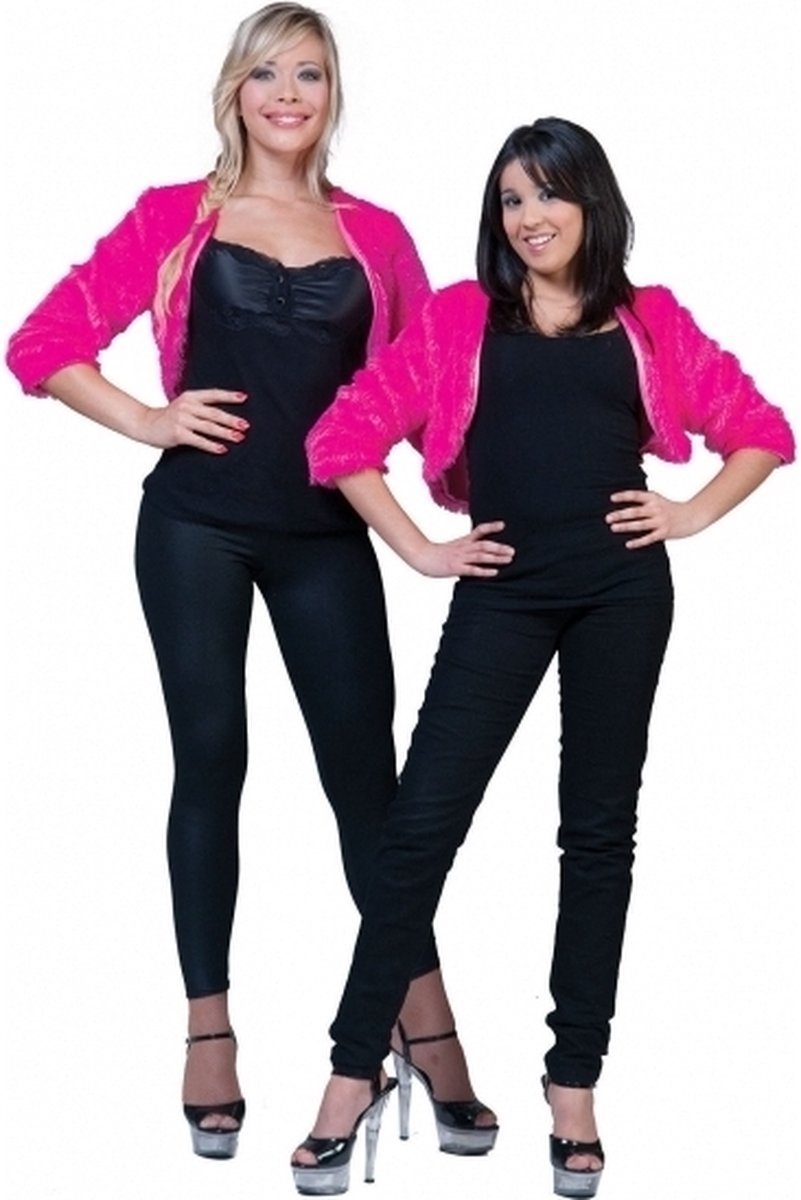 Roze bolero bontjasje voor dames