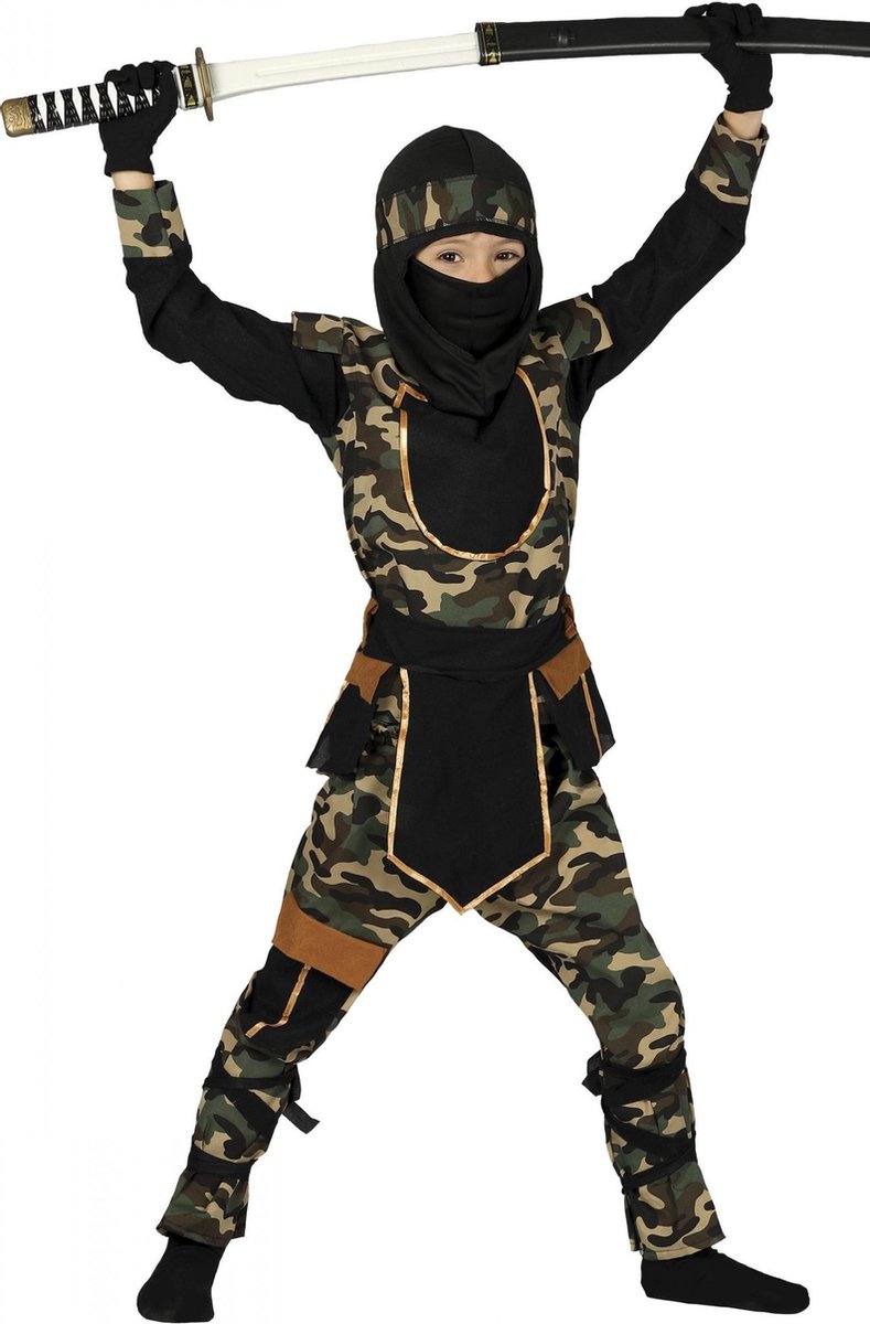 Fiestas Guirca - Kostuum Commando Ninja child 5-6 jaar - Carnavalskleding - Carnaval - carnavalskleding meisjes - carnavalskleding kinderen - Carnavalskleding - Carnaval - carnavalskleding jongens - carnavalskleding kinderen