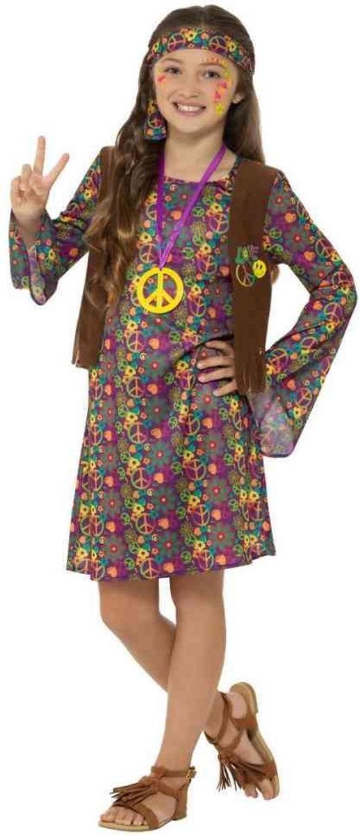 Hippie Kostuum | Jong En Vrij Hippie | Meisje | Small | Carnaval kostuum | Verkleedkleding