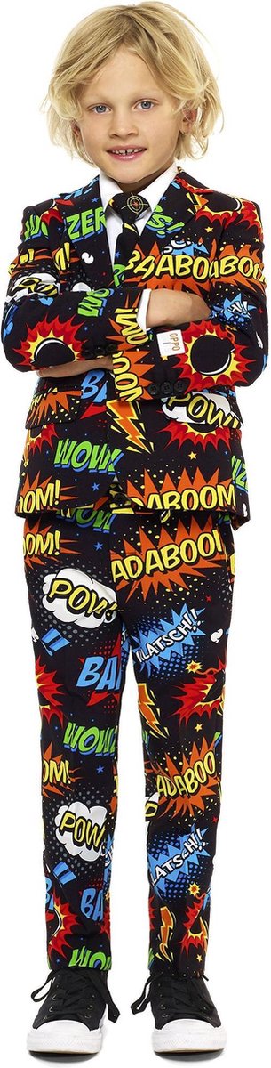 OppoSuits Badaboom - Jongens Kostuum - Gekleurd - Carnaval - Maat 92/98