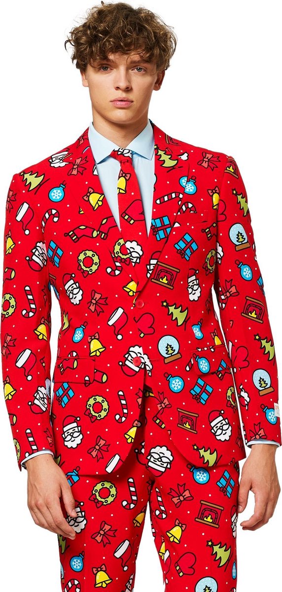 OppoSuits Dapper Decorator - Mannen Kostuum - Gekleurd - Kerst - Maat 48