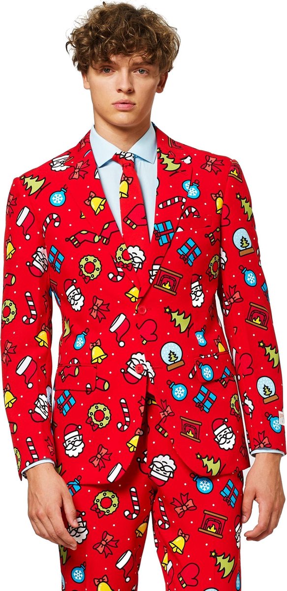 OppoSuits Dapper Decorator - Mannen Kostuum - Gekleurd - Kerst - Maat 50