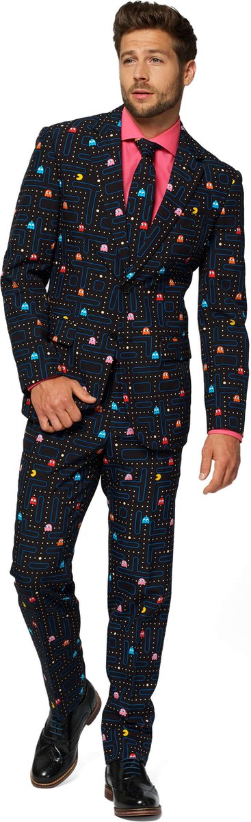 OppoSuits PAC-MAN - Mannen Carnavals Kostuum - Zwart - Maat 56