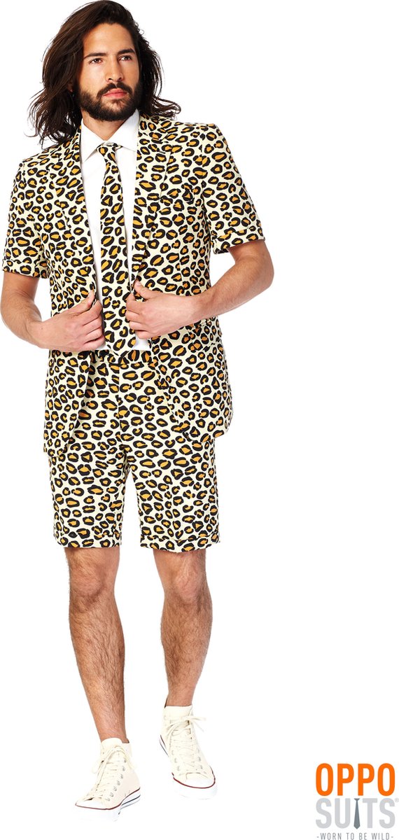 OppoSuits The Jag - Mannen Zomer Kostuum - Beige - Feest - Maat 52