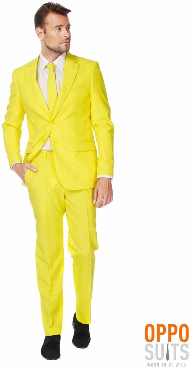 OppoSuits Yellow Fellow - Mannen Kostuum - Geel - Feest - Maat 56