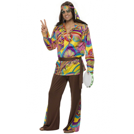 Verkleedkleding hippie pak heren 56-58 (XL) -