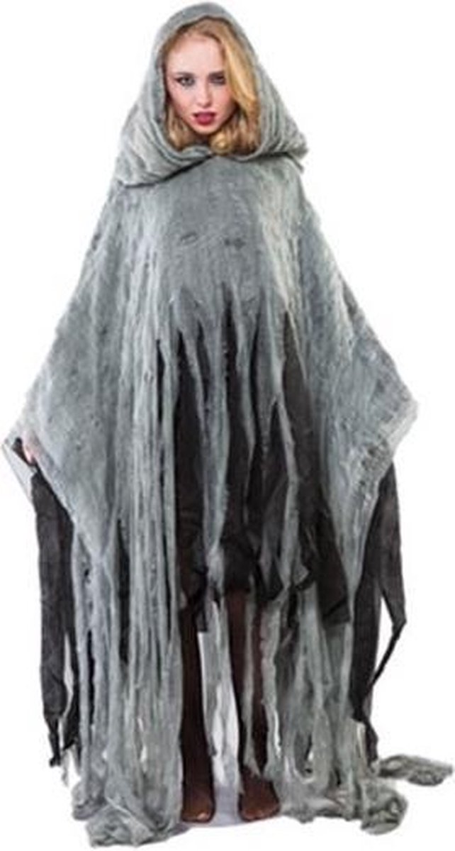 Witbaard Poncho Zombie Polyester Grijs Maat M/l