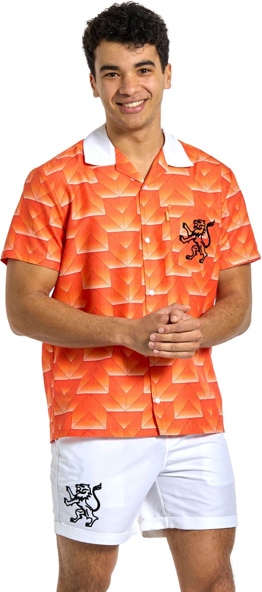 OppoSuits Orange Legend '88 - Heren Zomer Set - Bevat Shirt En Shorts - Retro EK Oranje Outfit - Nederlandse Elftal En Koningsdag Set - Maat S