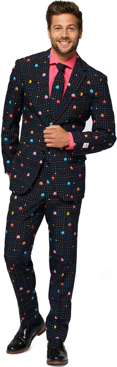 OppoSuits PAC-MAN - Mannen Carnavals Kostuum - Zwart - Maat 46