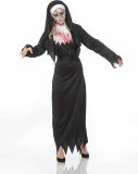 Karnival Costumes Halloween kostuum Dames Zombie Non Met Bloed Halloween Kostuum Volwassenen Carnavalskleding Dames - Zwart/Wit - Maat XL