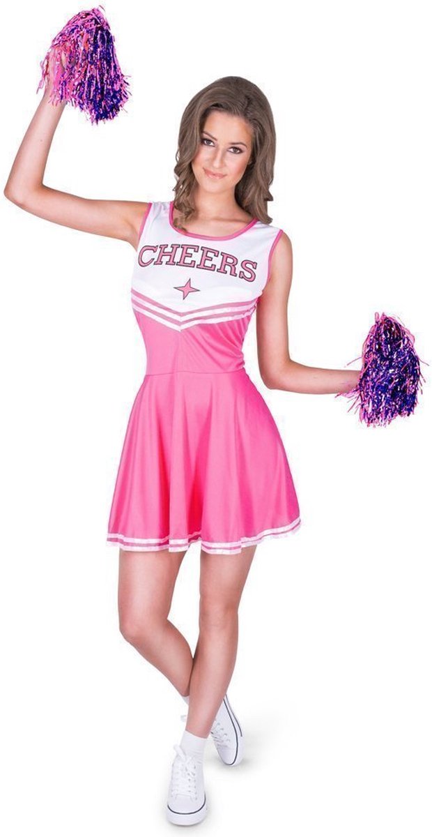 Karnival Costumes Roze Cheerleader Kostuum Dames Carnavalskleding Dames Carnaval Verkleedkleding Volwassenen - Polyester - Maat XL