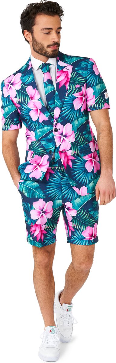 OppoSuits Hawaii Grande - Heren Zomer Pak - Tropical Kostuum - Mix Kleur - Maat EU 54