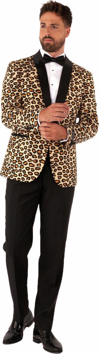 OppoSuits The Jag - Heren Tuxedo Smoking met Vlinderdas - Chique - Carnaval - Beige - Maat EU 60