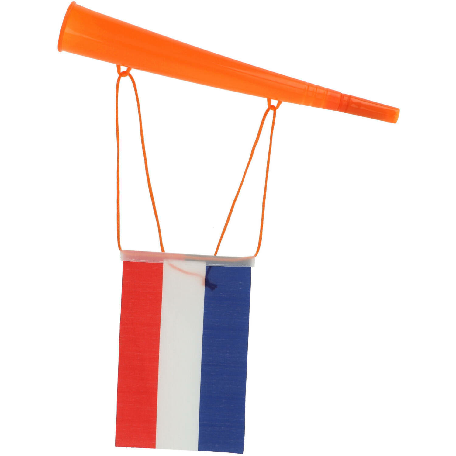 Supporters blaastoeter met Nederlandse vlag - oranje - kunststof - 36 cm - feestartikelen -