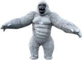 KIMU Mega Opblaasbare Mascotte Gorilla Grijs - 2.6 Meter King Kong Kostuum Opblaasbaar Pak - Groot Apenpak Opblaaspak - Opblaas Grijze Aap Festival
