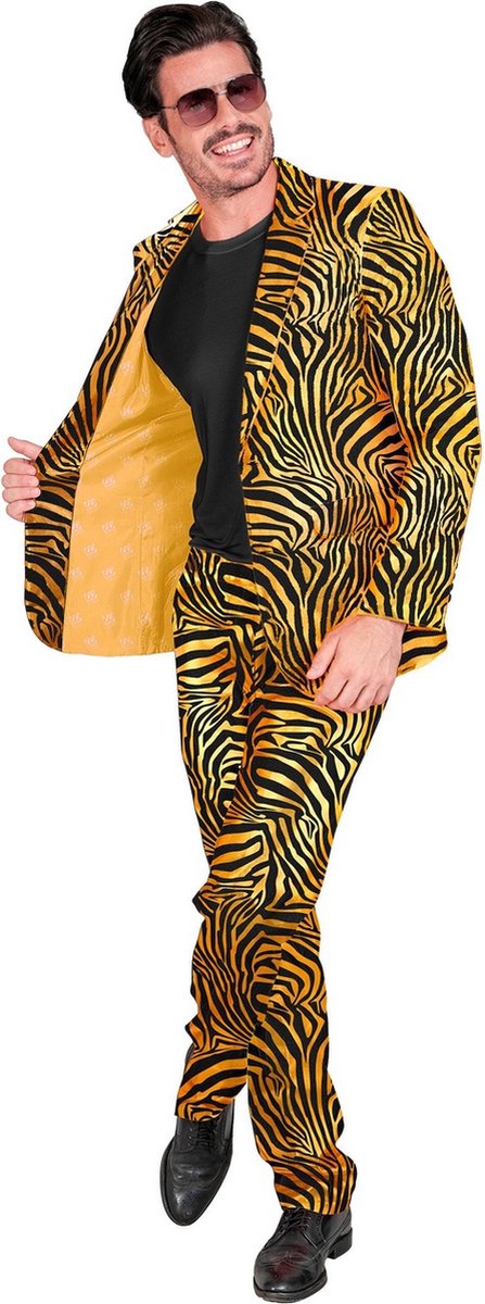 Widmann - Pooier Kostuum - Goldy Safari Mega Pimp - Man - Goud - Small - Carnavalskleding - Verkleedkleding